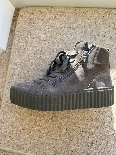 Gabor taupe suede flatform - suede,