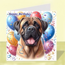 Bull Mastiff Dog Birthday
