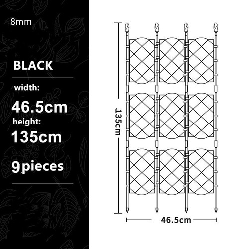 Black garden trellis panel - trellis,