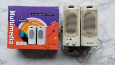Vintage 1990s Computing Desktop PC Speakers Arowana Multimedia **  Boxed 