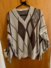 Pierre Sangan Men's Vintage Medium V-Neck Wool Blend Jumper Made in Jersey.