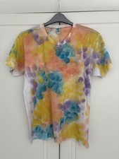 Tie dye American Apparel oversized Aertex T-shirt size S