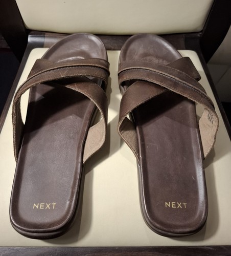 Next brown leather slip - next,brown,
