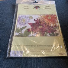 Bothy Threads Dahlia Blooms Cross Stitch Chart And Left Over Thread 