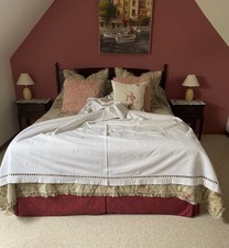 FRENCH METIS SHEET - LADDER HEM - DOUBLE - 80 inches wide x 123 inches L