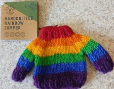 Hand knitted rainbow - knitted, jumper