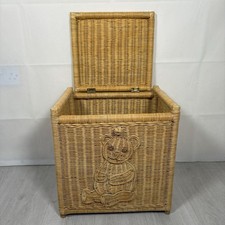 Vintage wicker laundry basket - vintage,