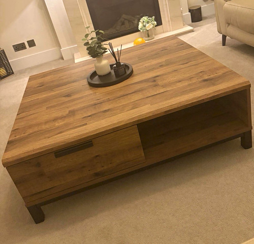 Rectangular wood coffee table - coffee,