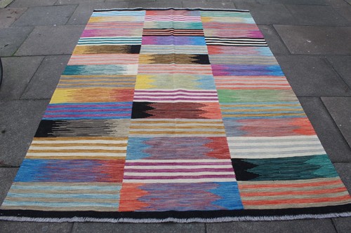 Vintage kilim traditional hand - kilim,