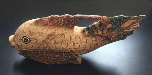 Wooden fish large hand - wooden,