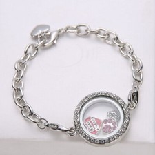 Living Memory Floating Charms Glass Round Locket DIY Bracelet Charm Gifts,