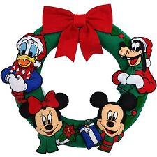 Disney Xmas Wreath Mickey Minnie Mouse Felt Fabric Donald Duck Goofy Decoration