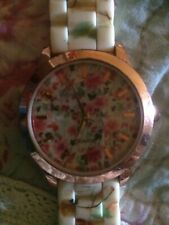 Women’s/ Girls Wrist Quartz Watch By Elizabeth Rose Floral New Working