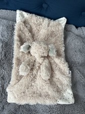Mamas And & Papas Ellery Elephant Comforter Soother Blankie Blanket Beige swirls