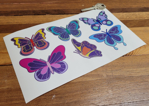 Butterfly glitter car stickers - butterfly,