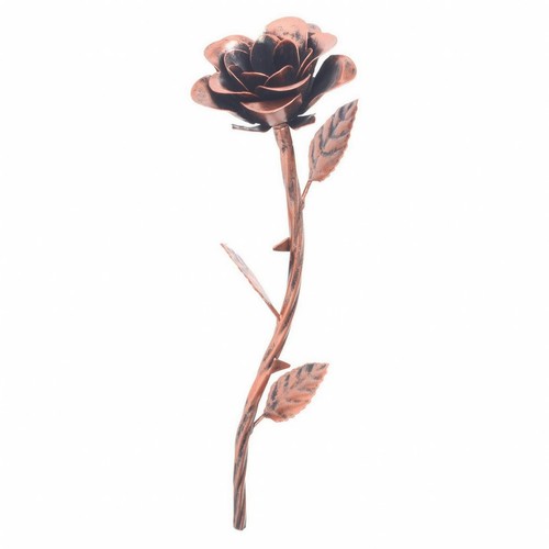 Sculptural sculpted metal rose - sculpted,