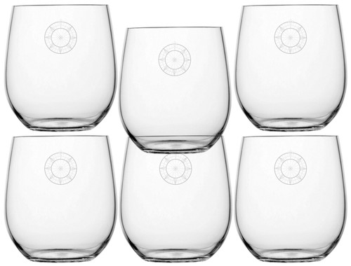 Water glass set - glass, 6