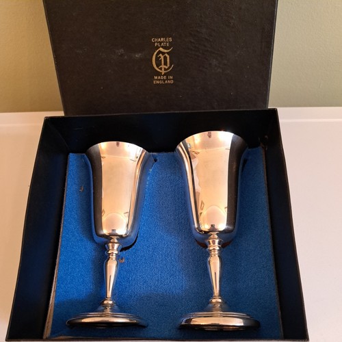 Pair silver plated long - pair, of