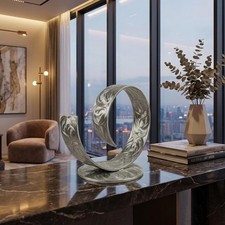 Metal Sculpture: Curl Silver