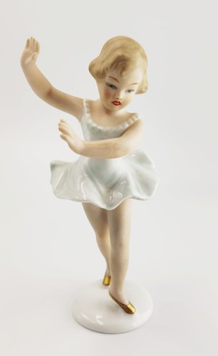 Vintage porcelain ballerina - porcelain,