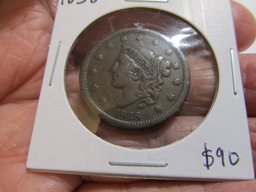 1838 coronet head large - coronet, cent