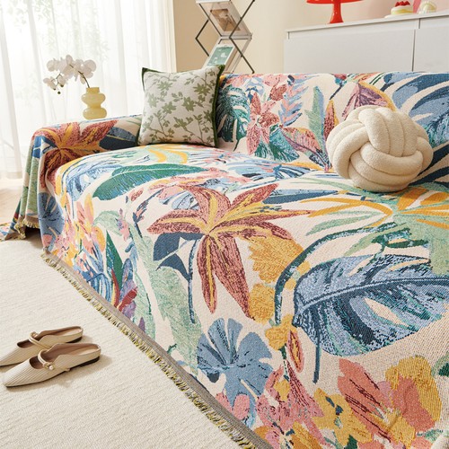 Colourful woven sofa throw - sofa,