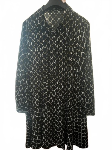 Black midi dress white - black,