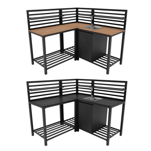 Piece outdoor kitchen with - piece,