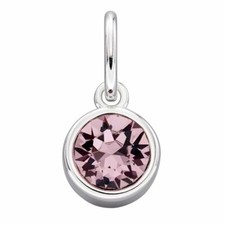 925 Sterling Silver Crystal Birthstone Pendant Necklaces (Chain Included)