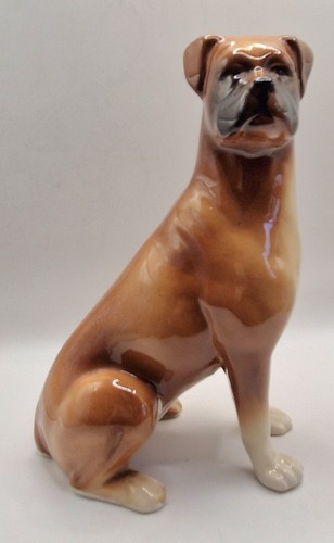 Large vintage boxer dog - large,