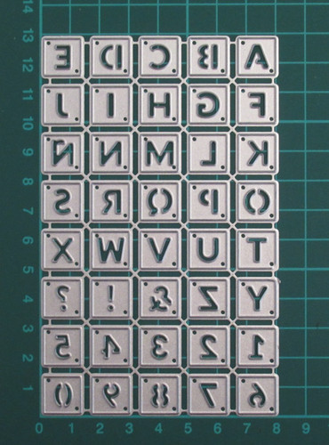 Alphabet numbers metal - &,