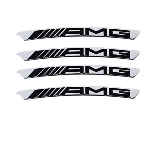 Amg alloy wheel badge decal - alloy,