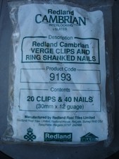 Redland Cambrian Slate   Verge Clips and Ring Shanked nails -Product  9193