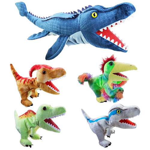 Dinosaur hand puppet - hand, plush