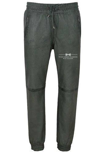 Men trouser grey lambskin - men's,