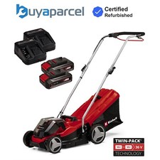 Einhell Cordless Lawnmower Twin 18v 36v 33cm Cut Brushless Power X Change 2x2.5