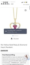 9ct Heart Gold Necklace With