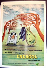 Old Bp Energol Oil Austin Cars