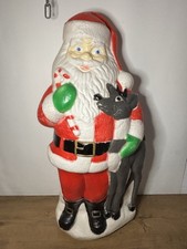 38” Vintage Santa & Reindeer