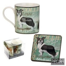 Pedigree Pals Mug & Coaster Gift Set  Border Collie