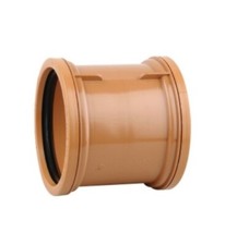 10 X UNDERGROUND DRAINAGE DOUBLE SOCKET STRAIGHT COUPLER 110mm COUPLINGS