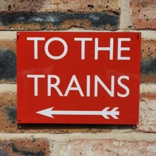 To The Trains Red Left Arrow