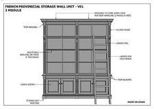 French provincial wall storage - wall,