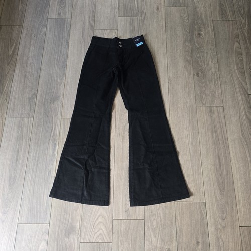 Y2k black corduroy flare - y2k,