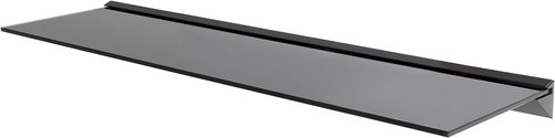 Black glass floating shelf - floating,