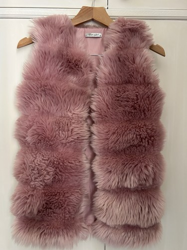 Pink faux fur - , gilet