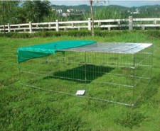 CLEARANCE DEAL - Pet Enclosure & Sun Shade Rabbit Run Metal Roof Pen - SW100127