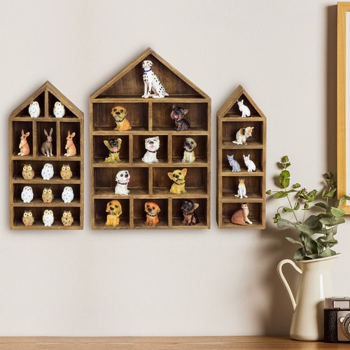 3pcs solid wood display - wood,