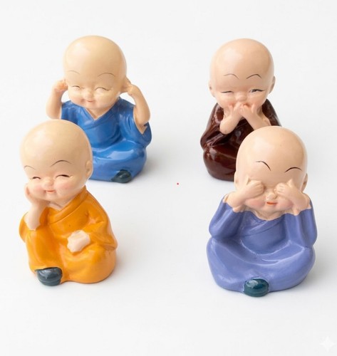 Buddha monk statues set 4 - monk,