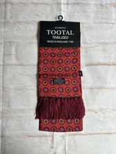 Tootal Vintage Mod Scarf, Rich Red Geo Design, BNWT